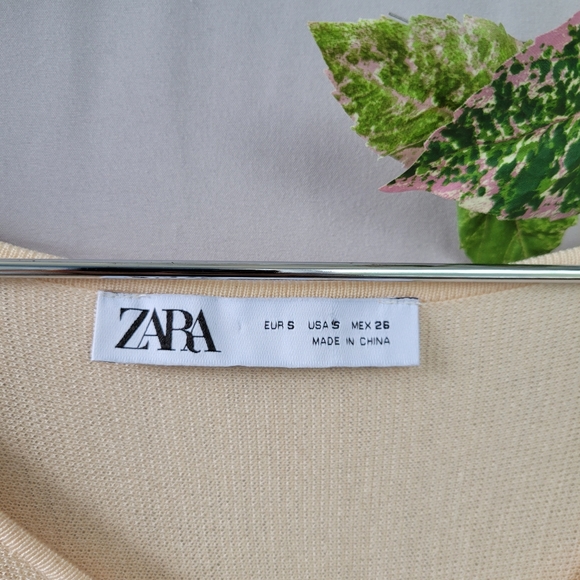 Zara Knit Wide Sleeve Button Front Bodysuit S - Picture 15 of 15